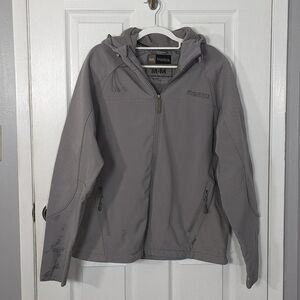 Wind River Outfitting Co. Weather‎ Resistant Windbreaker Grey Knit Jacket Size M